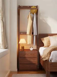 DONGMU | Multifunctional Nightstand Clothes Hanger Shelving Unit