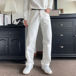 DAVID&ME | Fashion Straight Loose White Jeans