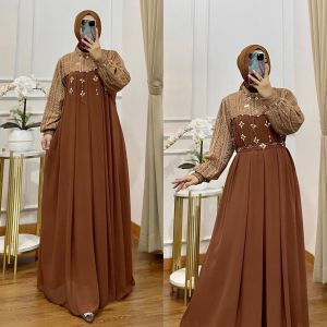 REALPICT COD PREMIUM GAMIS KINARA FREE BELT BAHAN CERUTY MIX MALIKA LD 110 PB 140 TERBARU TERMURAH BEST SELLER TANGAN PERTAMA KONVEKSI
