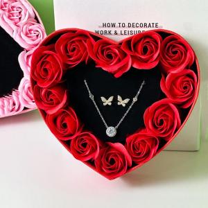 1PC red rose love gift box suitable for wedding anniversary Valentines day Christmas mothers day (excluding accessories)