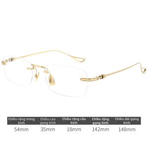 SHIJIELIANG | Kính Cận Không Viền Titan cho Nam và Nữ với Thiết Kế Thay Đổi Màu và Cao Cấp