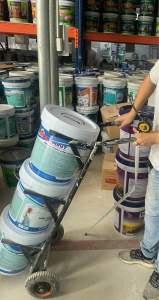 Xe đẩy Thùng Sơn thiết kế chở 3 thùng 1 rất tiện lợi nhanh chóng