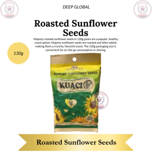 Majesty Roasted Sunflower Seeds 130g - Crunchy Flavorful Snack Rich in Protein Healthy Fats Fiber & Essential Nutrients