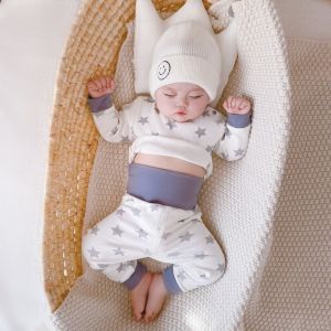SHIPAILUO | Pure Cotton Baby Sleepwear Set High Waist Belly Protector Autumn Winter Childrens Clothing Cartoon Cute Style Long Sleeve Pants