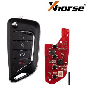 Xhorse XKCD06EN VVDI Universal Remote Key 2nd Generation for Cadillac Style 4 Buttons Wire Remote Supports Wireless Programming