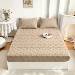 Fitted bedsheet Rabbit Fleece cadar queen super single bed sheet sarung bantal mattress protector 床单