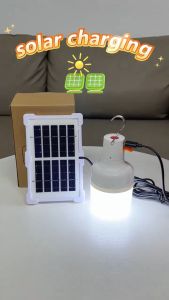 【BUY 1 TAKE 1】Solar lights with solar panel LED Bulb solar lights bulb indoor USB charging Bulb Emergency Lights Portable Outdoor Night Market Bulbs
