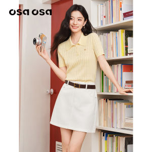 OSA | Cream Knitted Lace Textured Summer Tencel Acetate Short Sleeve Top