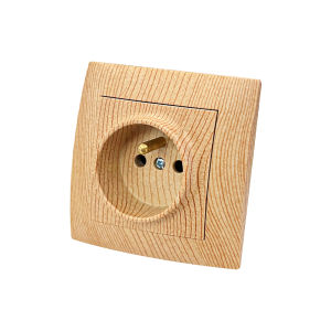 Wood EU Standard Classic Wall Rocker Switch On/Off Button Light Switch 2 Gang 1 Way AC Flame Retardant Spray Plastic Panel