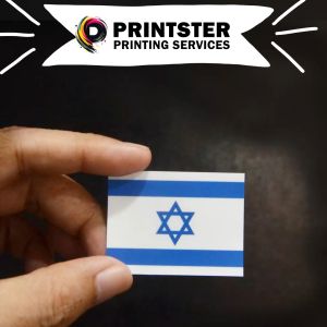 4 Pieces Glossy or Matte Waterprooof Israel Flag Vinyl Sticker