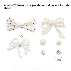 DIY Shoe Decorations Removable Polka Dot Bow