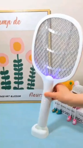 Vợt muỗi tự động 2 trong 1 kiêm đèn bắt muỗi tích điện vợt bắt muỗi thông minh để bàn