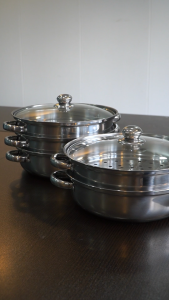Dreepor 28CM Stainless Steel Two-Layer Double Soup Steamed Dual-Purpose Pot Multi-Function Steamed Pot Hot Pot Cooking Gifts