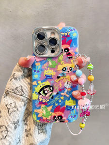 Dopamine Graffiti Flying Girl Police Phone Case Silicone Glitter Powder Full Lens Protection Cover for iPhone 16 pro Max Apple 17 pro Girl Heart 15pm