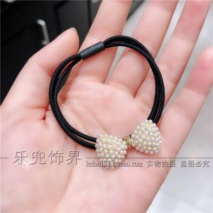 Korean Style Sweet Pearl Butterfly Knot Hair Ties Elastic Band Forest System Universal Fresh Head Ropes Hair Accessories
