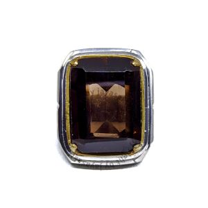 Natural Batu Permata Smoky Quartz Octagon SQO01