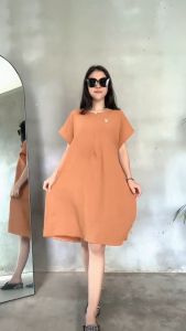 Dress clasic long busui viral cringkle airflow viral / DRESS WANITA / DRESS KRINGKLE