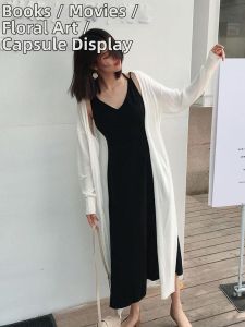 NUANKONG | Ice Silk Knitted Cardigan Long Shawl Style Sunscreen Outerwear