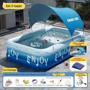 GWYNET | Thickened Inflatable Swimming Pool for Family