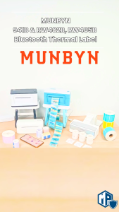 MUNBYN Bluetooth Thermal Label Printer | Waybill Printer | Sticker Label Thermal Printer | Custom Sticker Printer
