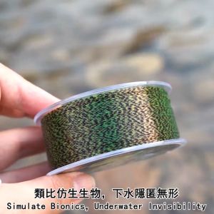 Senar Speckle Bunglon Hijau 300m Mulus Lembut Nilon Senar Pancing Kuat Anti Kriting Fishing Line Invisible