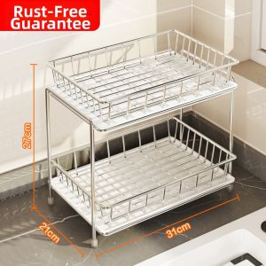 Double-layer Fruit and Vegetable Storage Rack