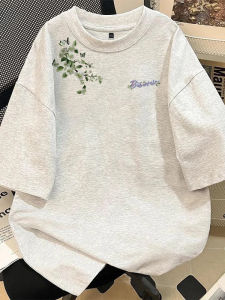 Loose American Style Mens T-Shirt Summer New Fashion High Street Casual Short Sleeve Printed Cotton Youth Trendy Top