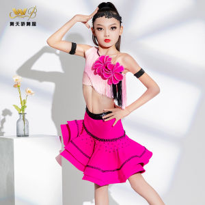 Váy Biểu Diễn Khiêu Vũ Latin Cho Bé Gái Mới Về Váy Khiêu Vũ Chuyên Nghiệp Cho Trẻ Em Váy Tua Rua Quần Áo Biểu Diễn Khiêu Vũ