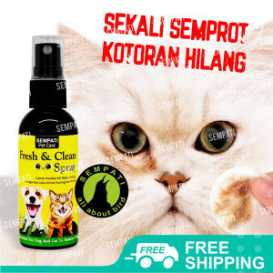 SEMPATI Pembersih Mata Hidung Telinga Luka Kucing Anjing Fresh & Clean Spray Cairan Pembersih Noda Kotoran Belek Anabul Kelinci Pet Tear Stain Remover Liquid Cat Dog Eye Cleanser