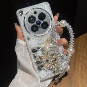 Full Cover Lens Water Diamond Butterfly Soft Shell for Vivo X200 X100 X90 Huawei Mate70 Female Version Mate50 Ultimate Edition Full Drill