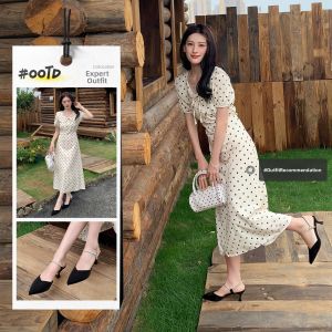 Josiny | French Pointed Toe Comfortable High Heels Wedge Sandals