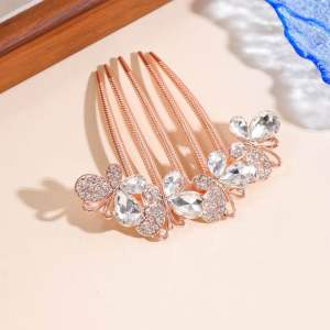 Sirkam Rambut Wanita Premium Motif Elegan Kupu-kupu Korea Gaya Fashion Kristal Zirkon Mode Terbaru Warna