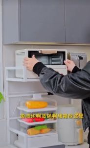 >SG Stock> Expandable Microwave Oven Rack Retractable Microwave Oven Rack Adjustable Microwave Oven Rack Countertop Organizer Rack Kitchen Cookware Organizer Rack Toaster Rack Air Fryer Rack Kettle Rack Coffee Machine RackRice Cooker Rack