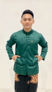 Baju Koko Pria Semi Jas Bordir Terompah