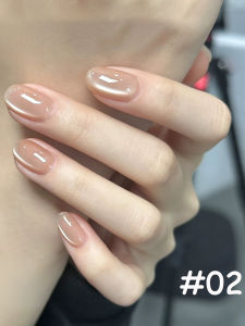 12ML 1PCS Water Ice Transparent Green Glass Bead Moonlight Cat Eye Gel Nail Polish Pink Nude Nails Red Nails UV Light Nails