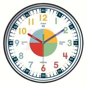 Quiet Wall Clock Rainbow Design for Living Room And Childrens Room Home Decor Battery Powered No Drilling Required
