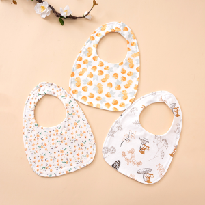 Pure Cotton Baby Bibs U-Shaped Waterproof Saliva Towel Boys Girls Eating Apron Infant Toddler Feeding Neck Warmer Child Size