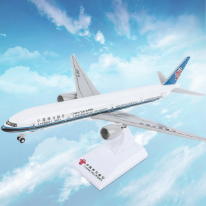 JIZHICHEN | Simulative Boeing 777 Aircraft Model with Landing Gear Lights for Gift and Collection