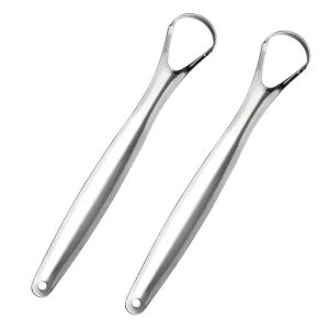 Tongue Coating Cleaning Stainless Steel Tongue Scraper Halitosis Cleaning Tongue Coating Oral Tool Portable Travel Household