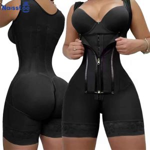 Áo Định Hình Toàn Thân Fajas Colombianas Cho Nữ Gen Nịt Bụng Độ Nén Cao Kiểm Soát Vùng Bụng Bodysuit Giảm Mỡ Màu Đỏ