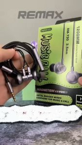 Remax RM-730 Wired Earphone Music Call Metal Braided Nylon Wired Headphone Magnetism 120cm 1.2m Length Remax Earphones