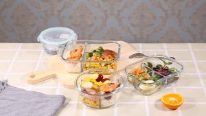 Glass Food Storage 520ml 640ml 950ml 1040ml & 1520ml up to 3 Compartment