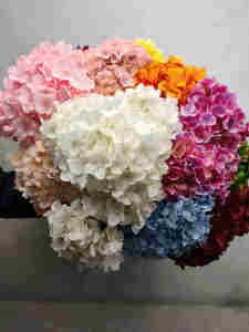 Five-Headed Large Hydrangea Artificial Flowers High-End Wedding On-Site Decoration Wedding Celebration Material Fake Flowers