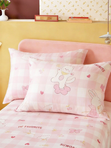 Mercury | Cặp Vỏ Gối Chống Khuẩn Hình Cartoon 60s Cotton Dài Sợi