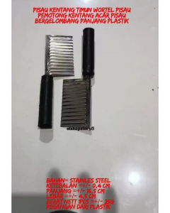 Pisau Kentang Timun Wortel Pisau Pemotong Kentang Acar Pisau Bergelombang Panjang Plastik