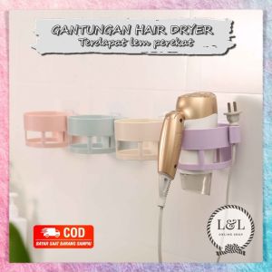 Gantungan Hair Dryer Holder Herdayer Pengering Rambut Rak Hairdryer dan Catokan Tempat Penyimpanan Hadrayer Pengering Rambut