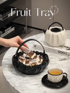 Portable Fruit Basket Living Room Coffee Table Household Snack Plate
