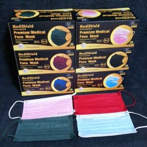 Medical Face Mask 4ply 50pcs⚡SAFETY PLUS MEDICGOLD MEDISHIELD 4ply Colour Mask Premium high quality HOWMASK face mask 3ply Disposable  affordable price/ 4ply mask