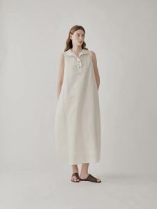 INSIS FEMME | Sustainable Silky Cotton Retro Stripe Collar Cocoon Dress