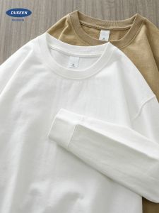 DUKEEN | Cotton Long Sleeve Spring T-Shirt White